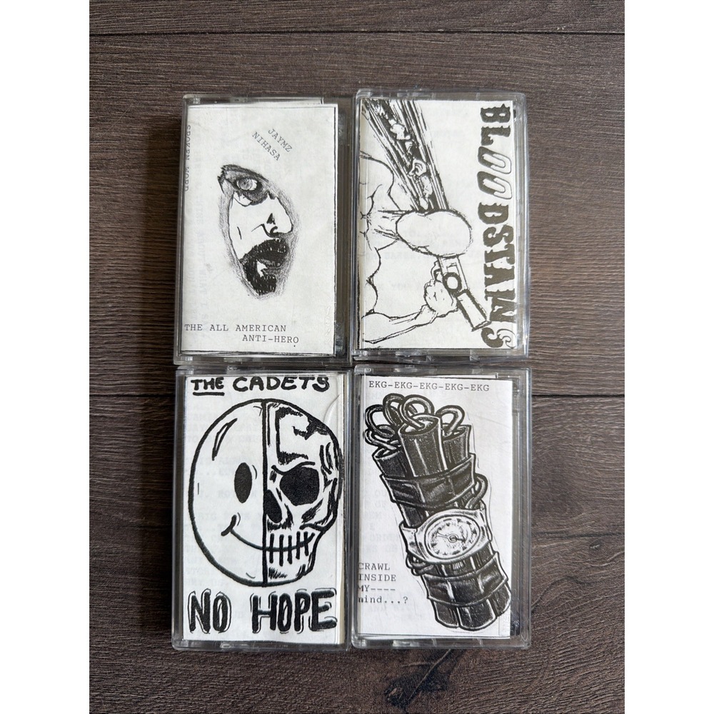 Lot Of‎ 4 Vintage Metal Punk Rock Hardcore Cassette Tapes 90s 80s Grunge Indie
